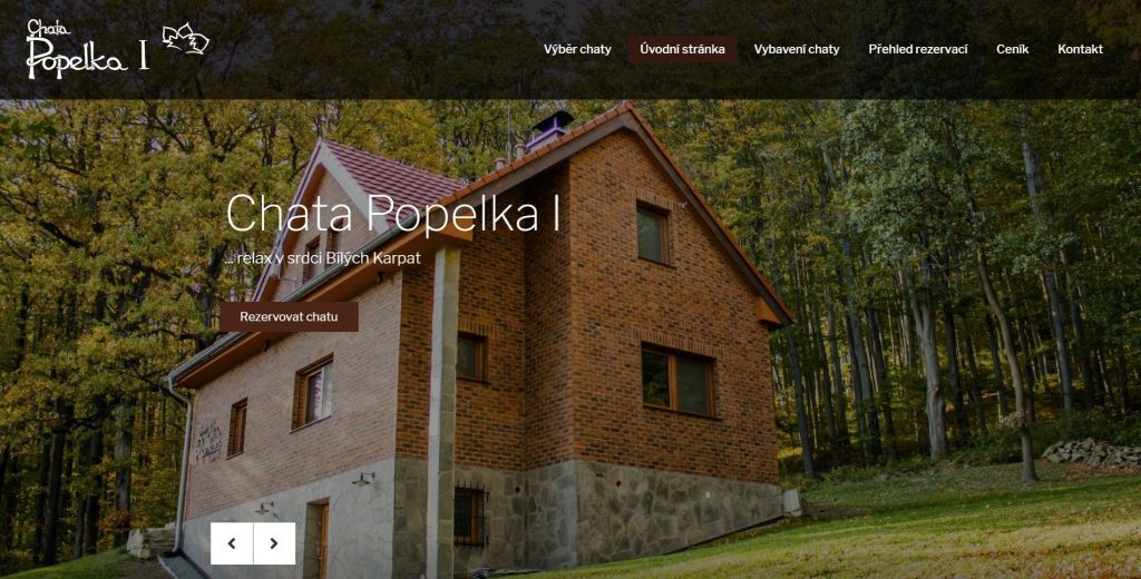 Screenshot webu chata-popelka.cz